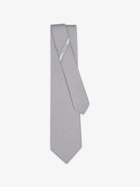 Ferragamo corbata de seda con estampado Link
