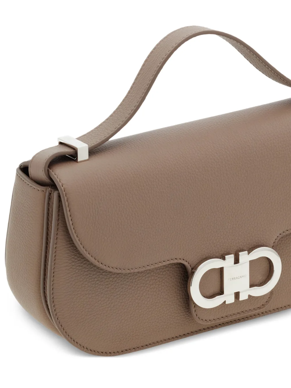 Ferragamo Double Gancini East-West crossbodytas Beige