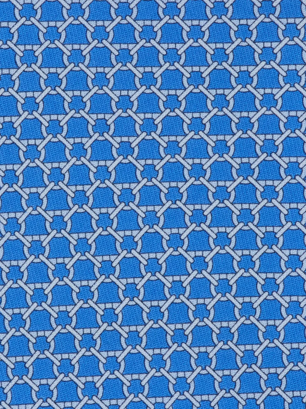 Ferragamo Zijden stropdas met Gancini-patroon Blauw