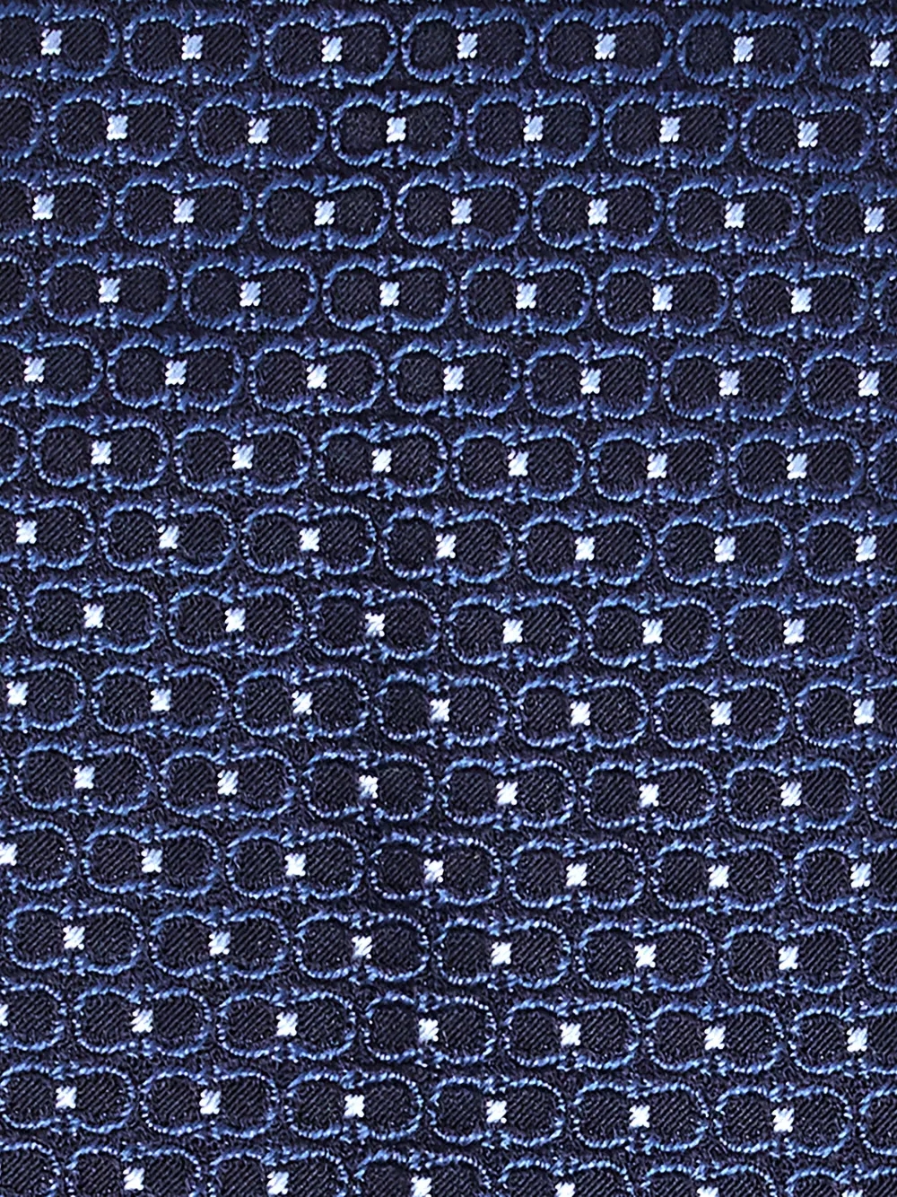 Ferragamo Double-Gancini zijden stropdas met jacquard Blauw