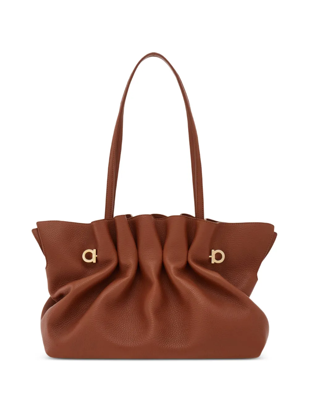 Ferragamo Soft medium tas Bruin