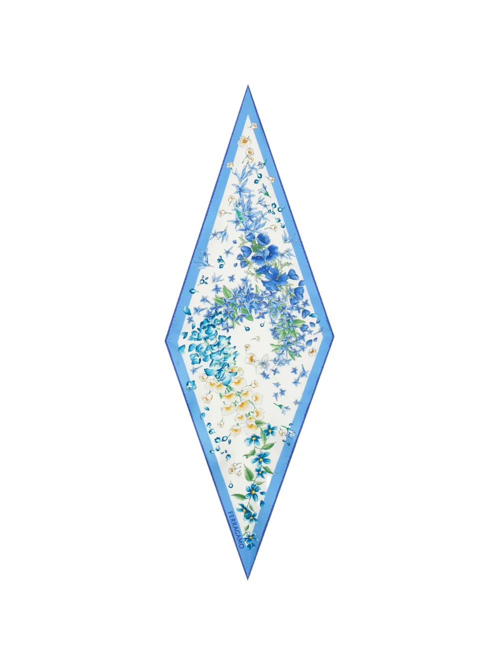 Ferragamo Spring-print diamond scarf - Weiß