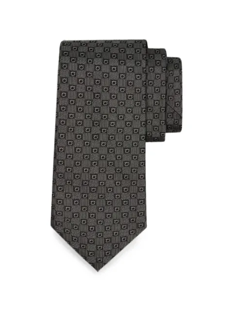 Ferragamo Gancini silk jacquard tie