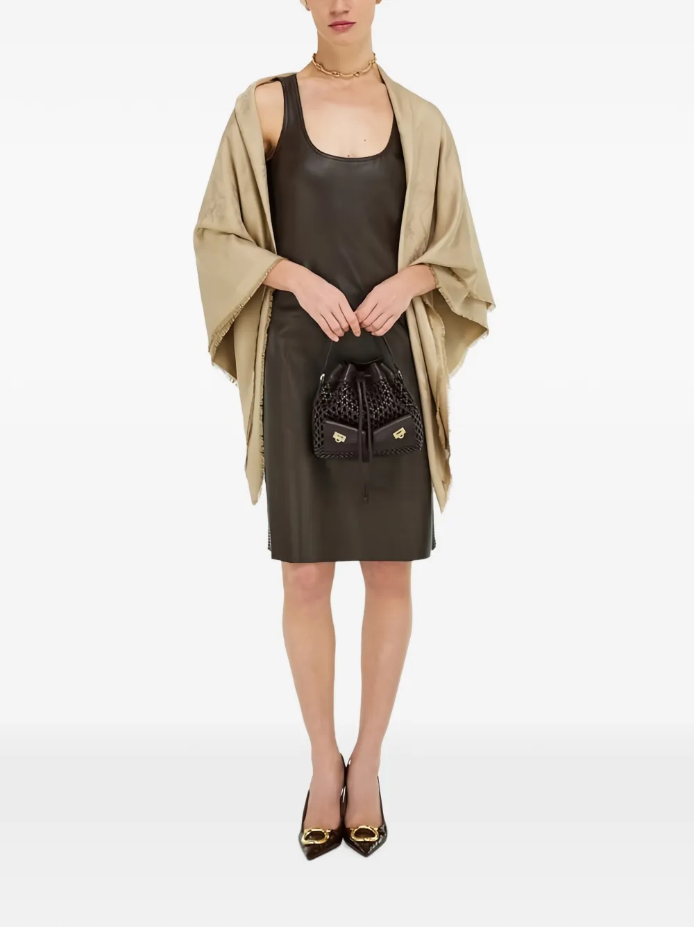 Ferragamo Multipocket bucket-tas Bruin