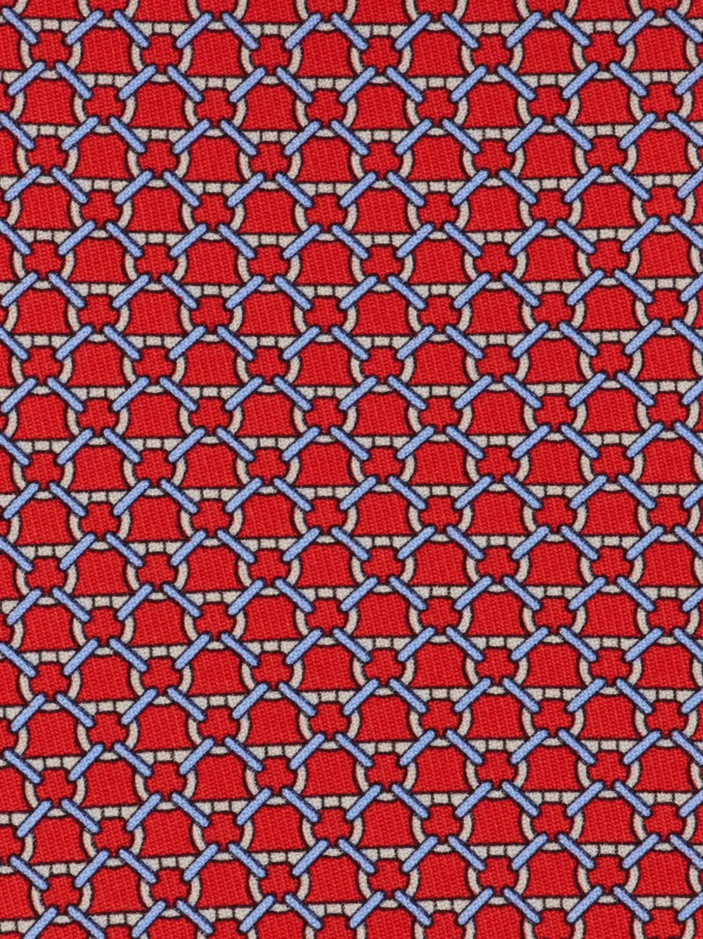 Ferragamo Zijden stropdas met schakelprint Rood