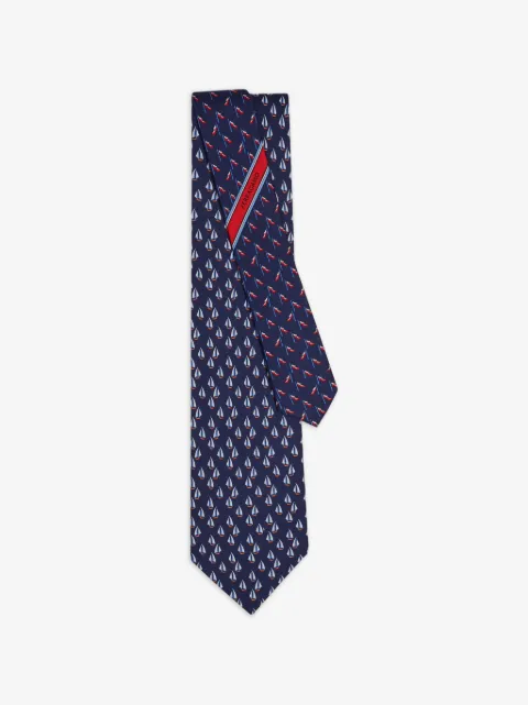 Ferragamo Nautical-print silk tie