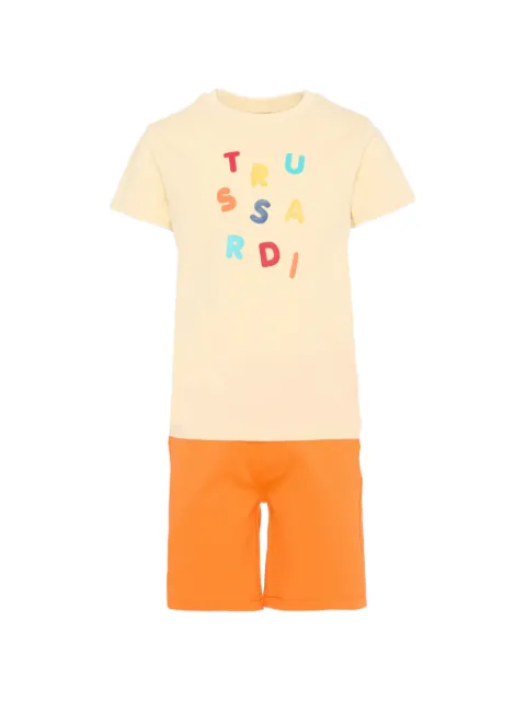 TRUSSARDI JUNIOR logo-print cotton T-shirt and shorts set