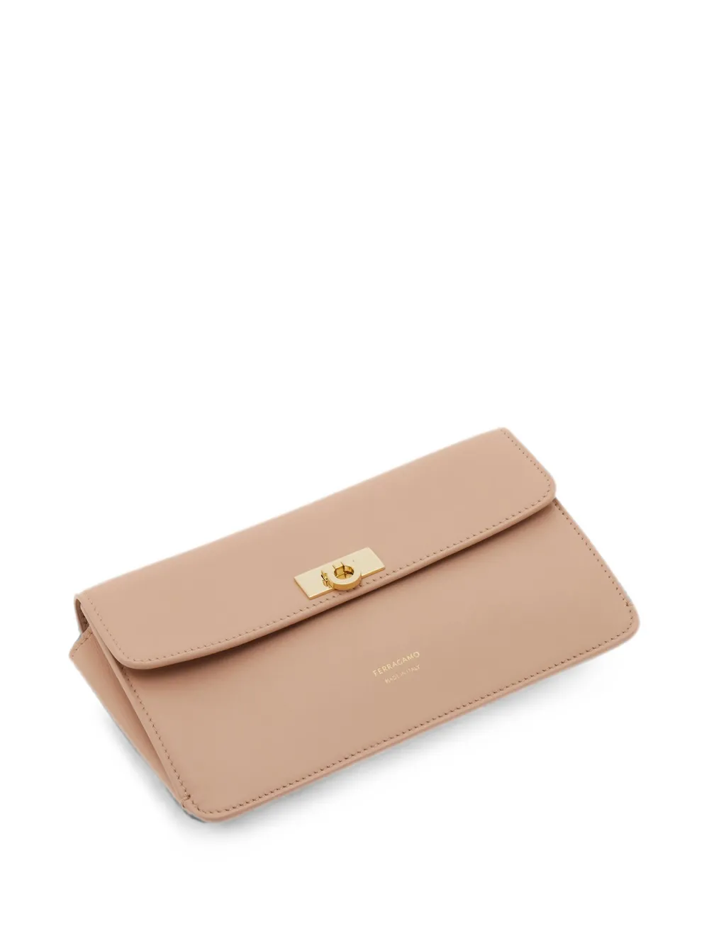 Ferragamo Gancini platte mini-tas Beige
