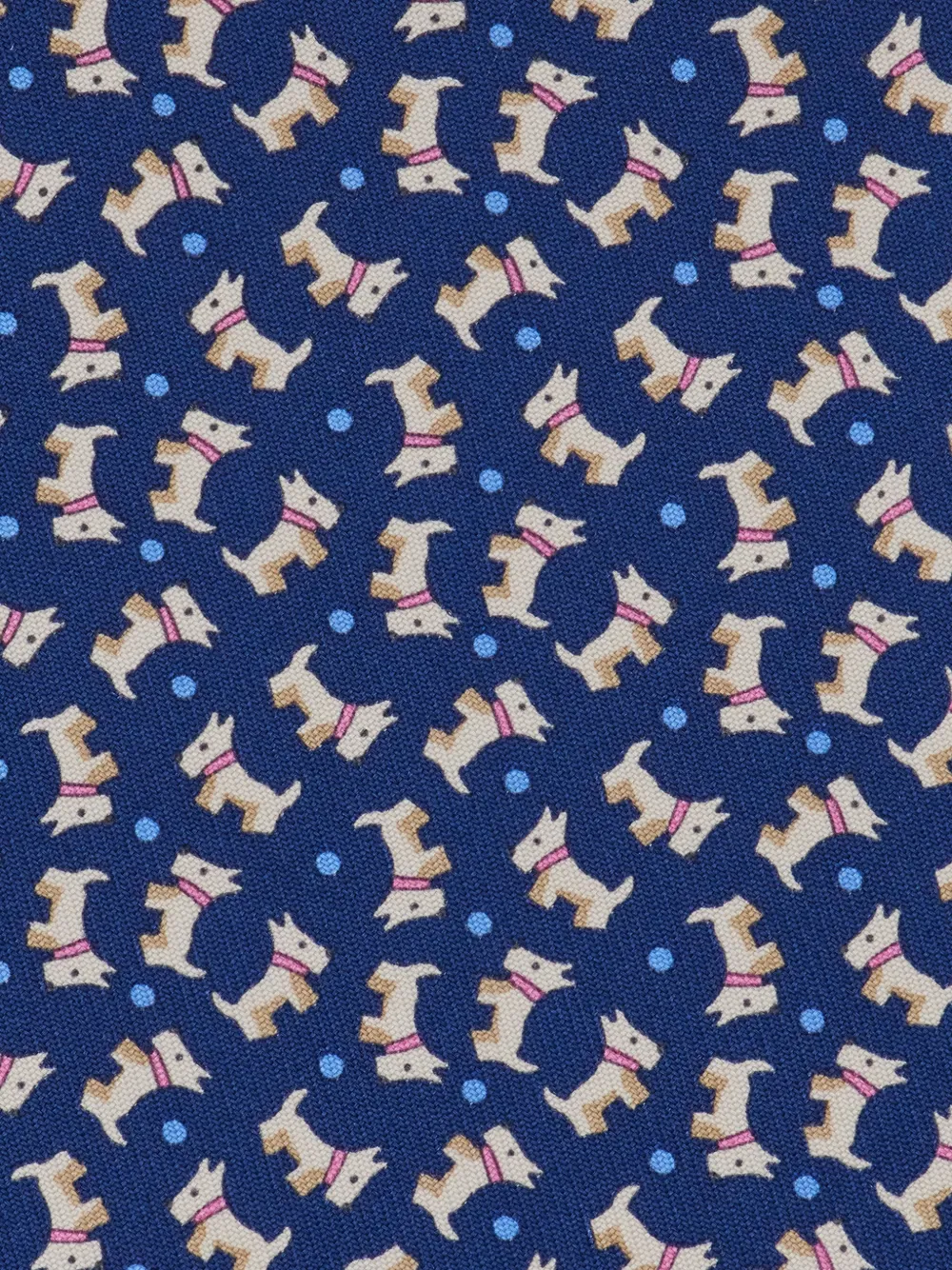 Ferragamo Zijden stropdas met Charlie-print Blauw