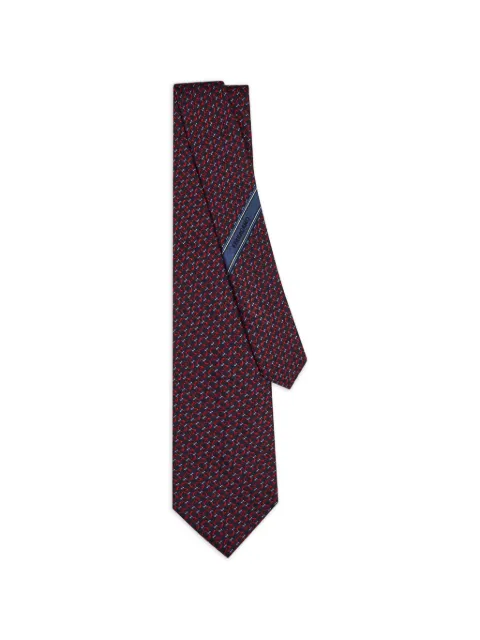 Ferragamo Gancini silk jacquard tie