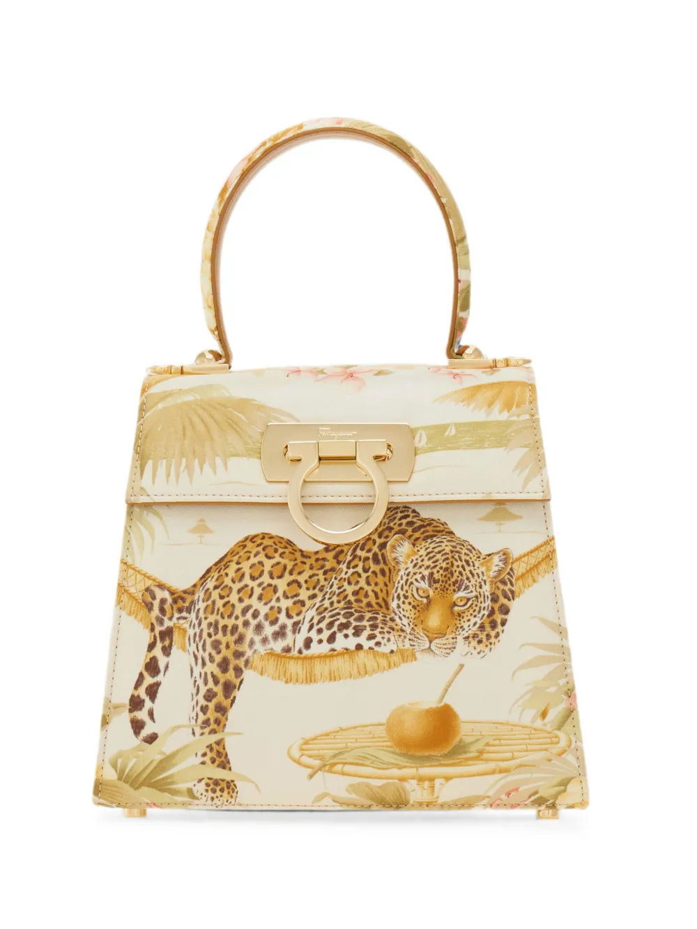 Ferragamo iconic top-handle tote bag (S) - Yellow