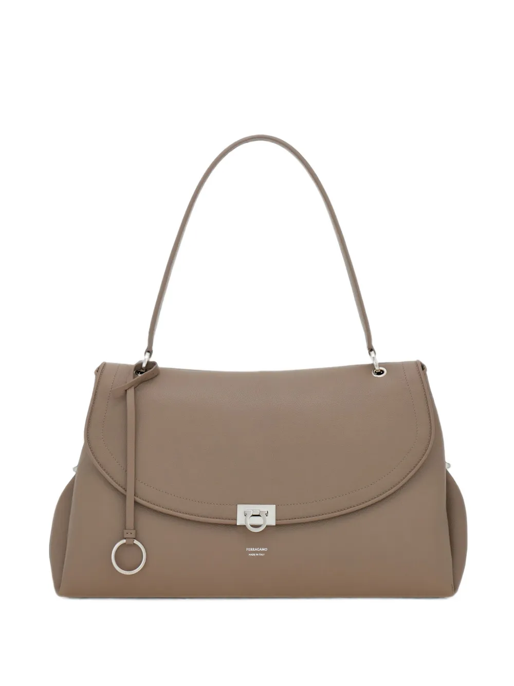 Ferragamo large Gancini shoulder bag Beige