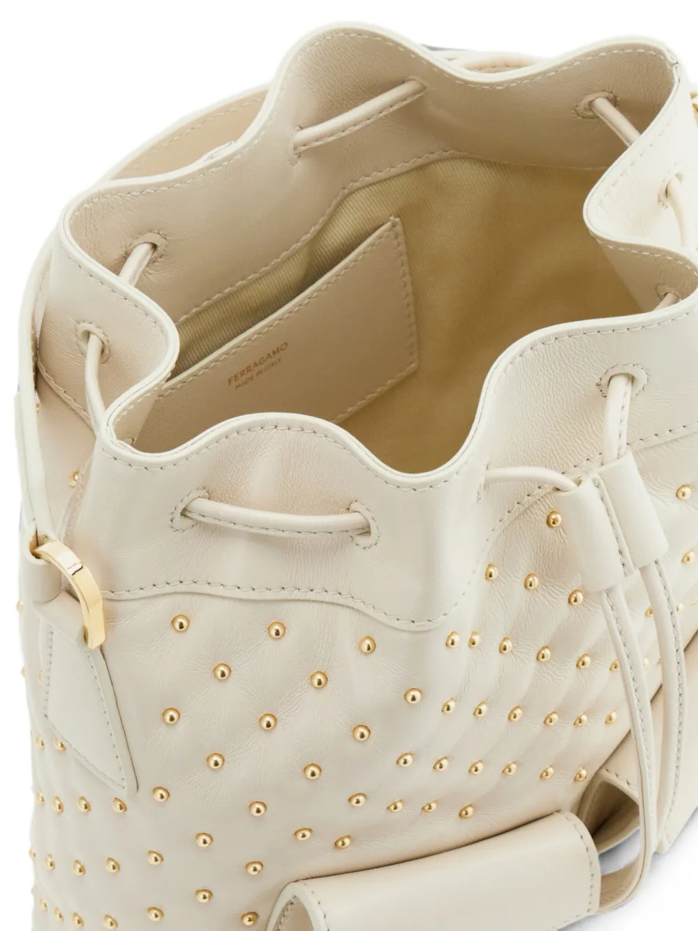Ferragamo Multipocket bucket-tas Beige