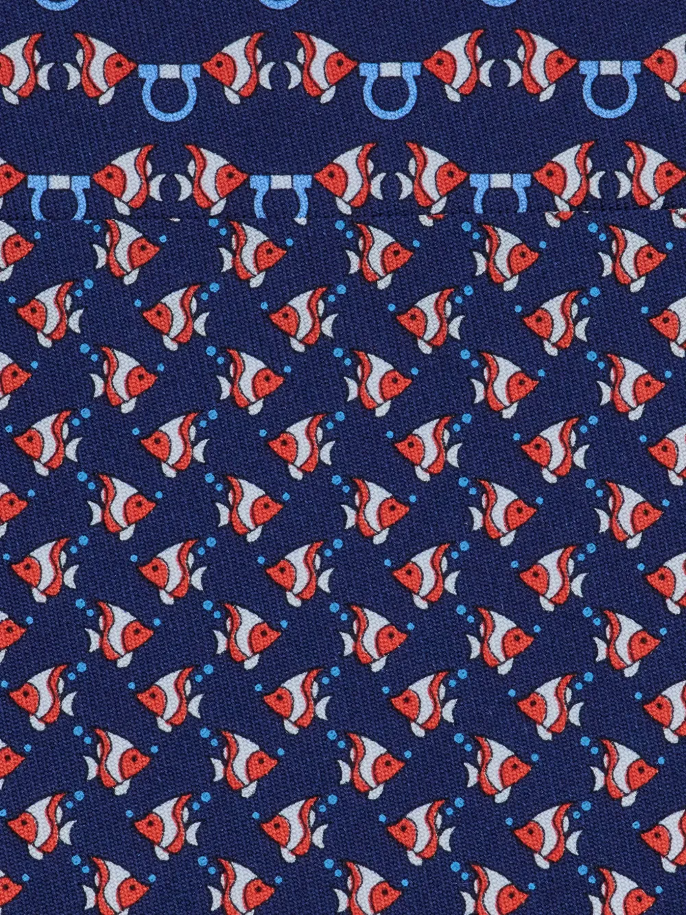 Ferragamo Stropdas met print Blauw