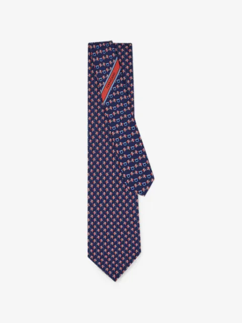 Ferragamo Cyrus Gancini fish-print tie