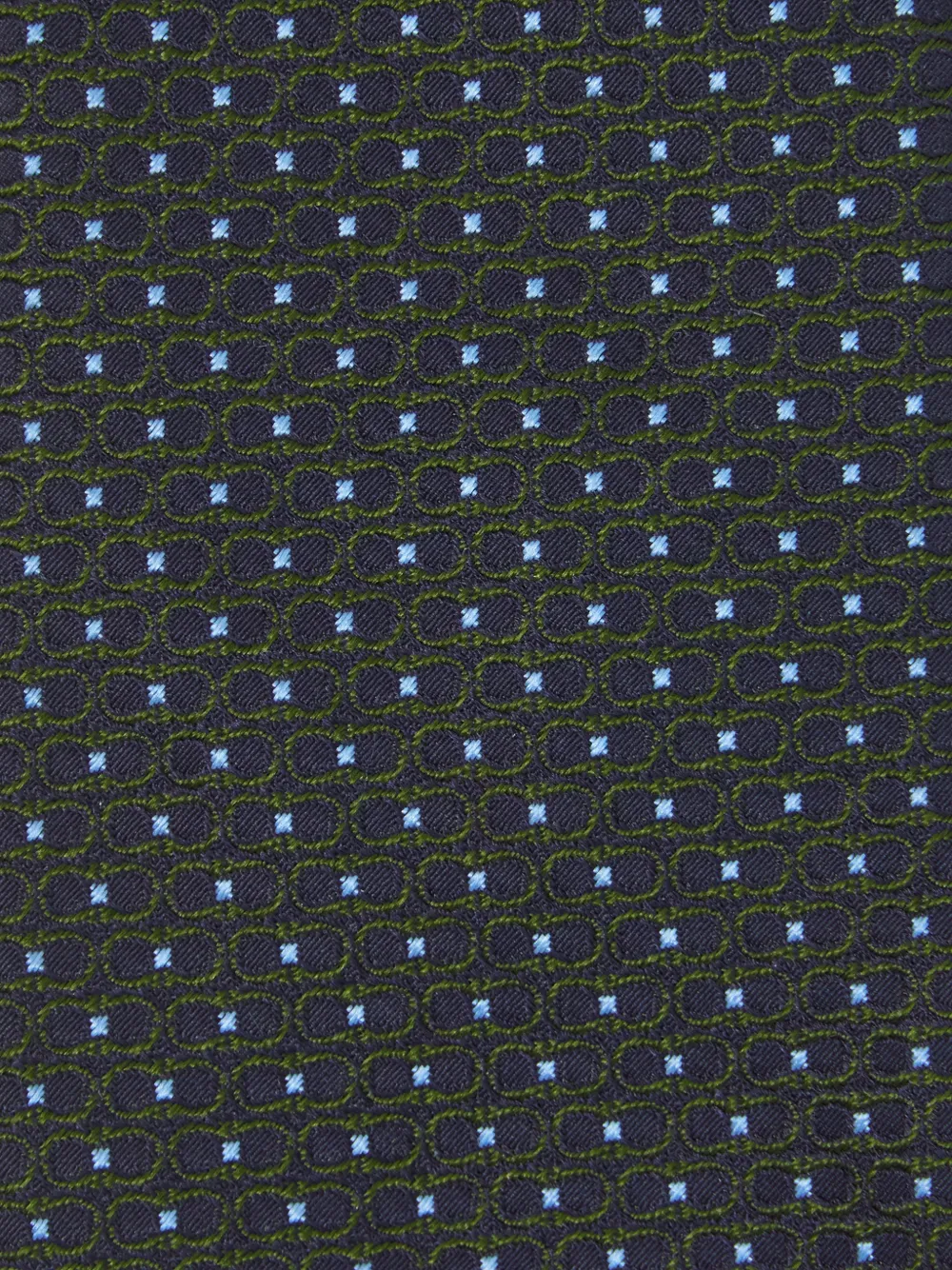 Ferragamo Double-Gancini zijden stropdas met jacquard Blauw