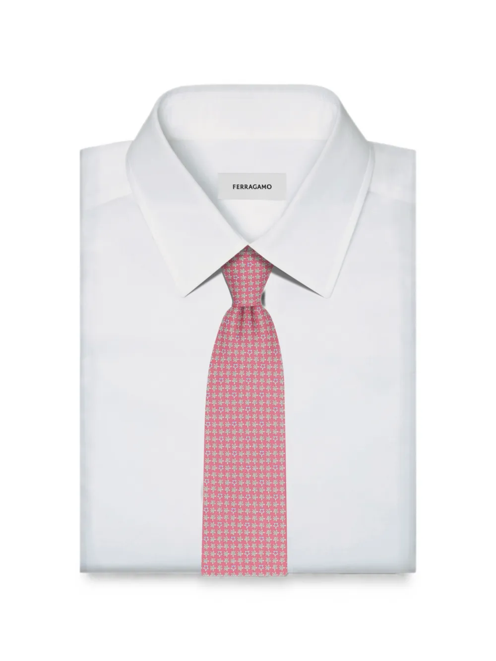 Ferragamo Zijden stropdas met schildpad-print Roze