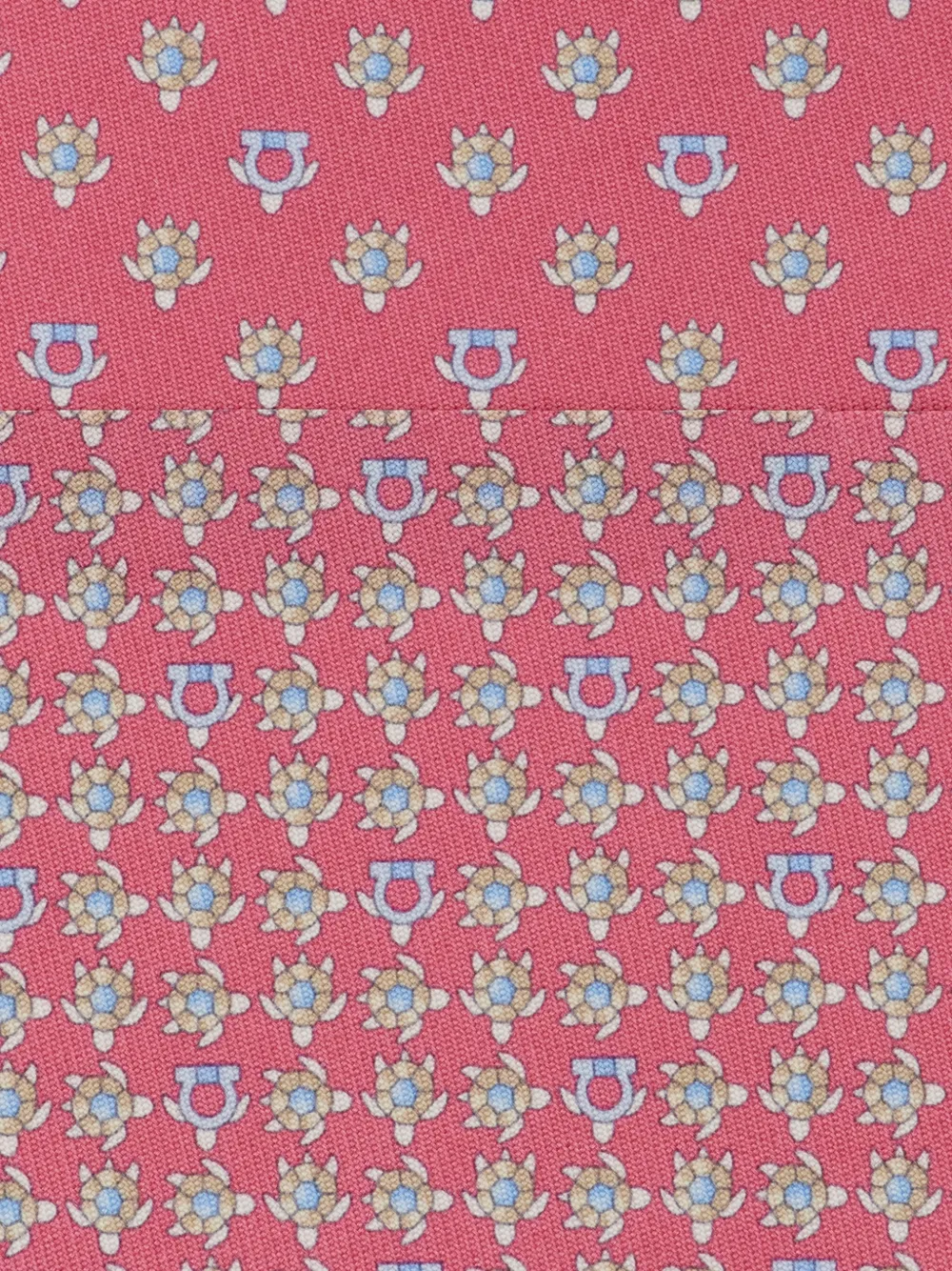Ferragamo Zijden stropdas met schildpad-print Roze