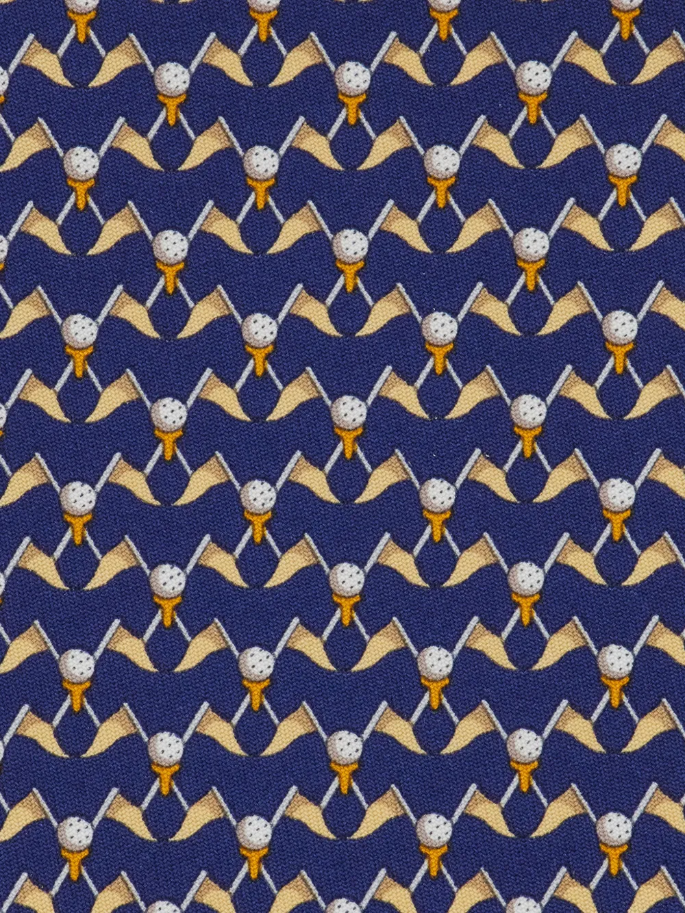 Ferragamo Zijden stropdas met print Blauw