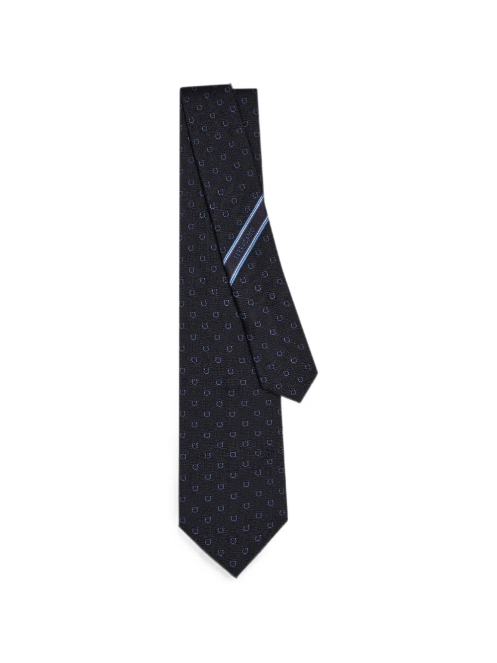 Ferragamo Stropdas met jacquard Blauw