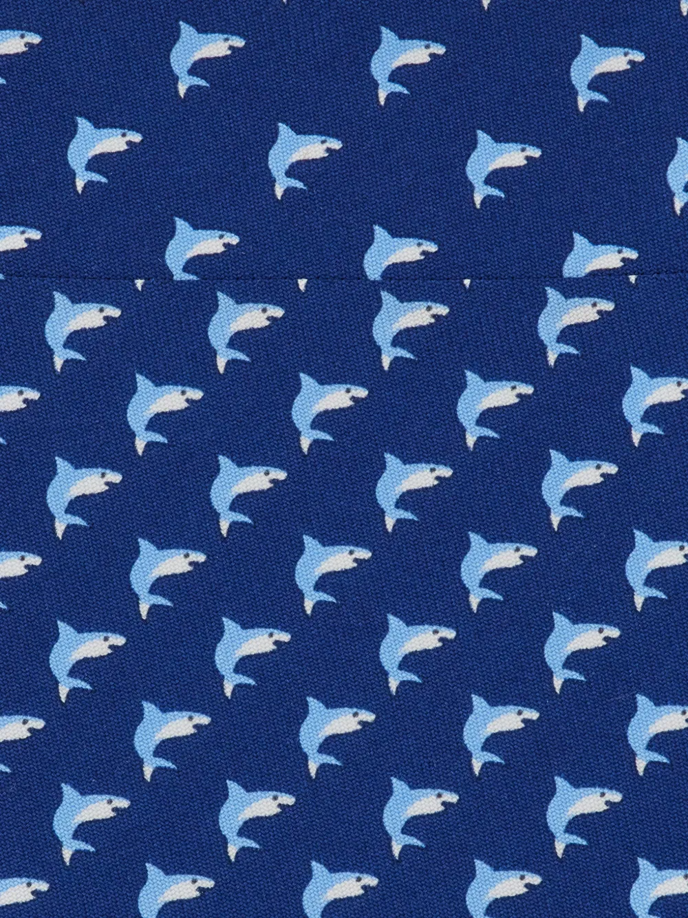Ferragamo Zijden stropdas met haaien-print Blauw