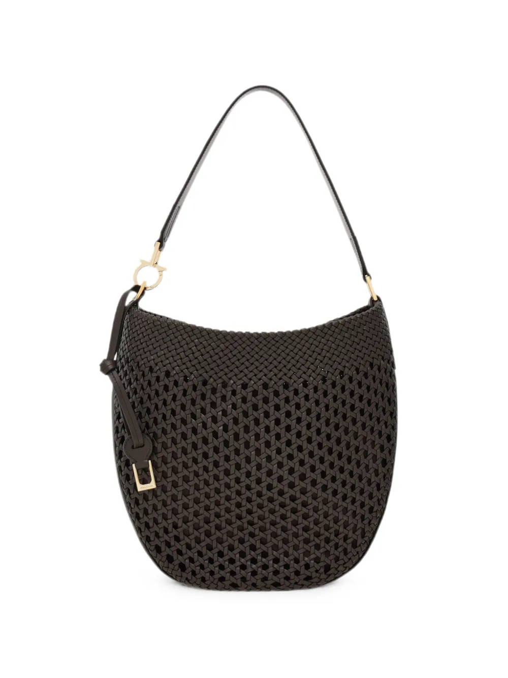 Ferragamo Borsa tote intrecciata (M) - Marrone