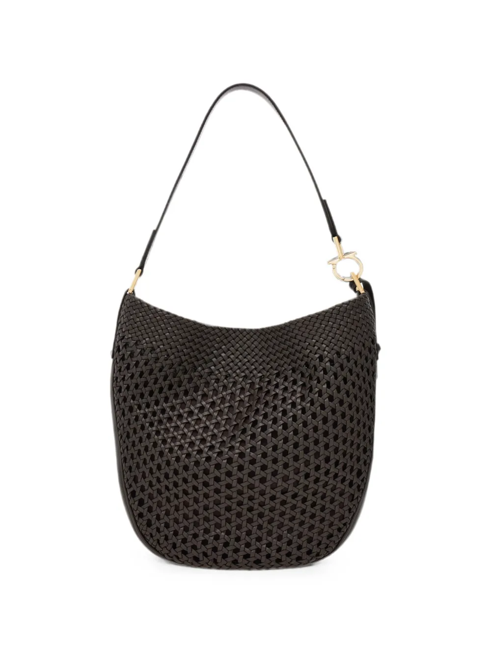 Ferragamo Leren schoudertas Bruin