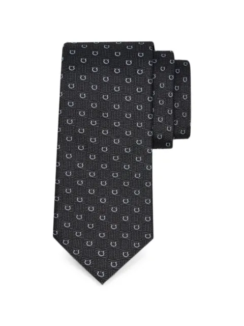 Ferragamo Gancini silk jacquard tie