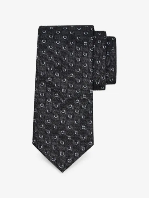 Ferragamo Gancini silk jacquard tie