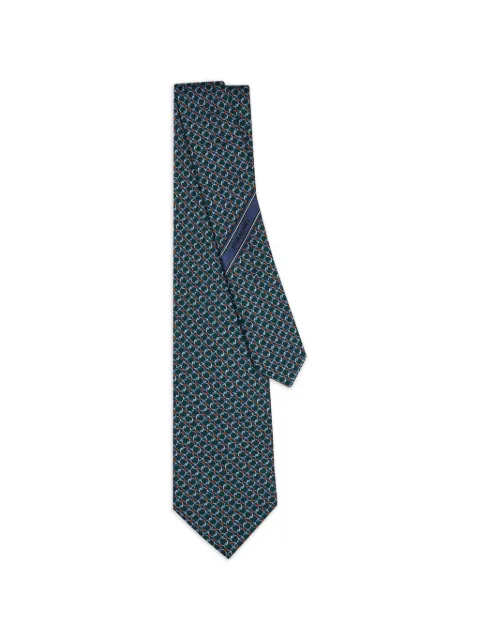 Ferragamo Gancini silk jacquard tie