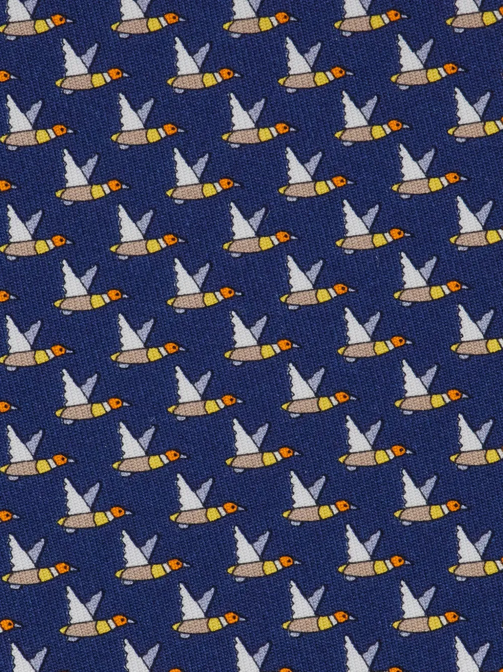 Ferragamo Zijden stropdas met print Blauw