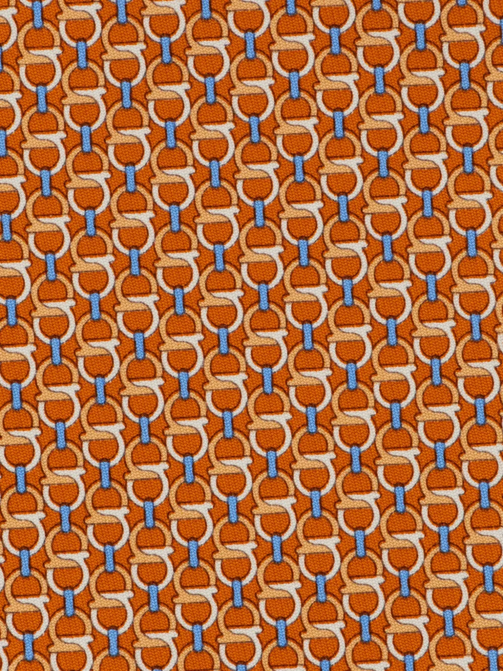 Ferragamo Zijden stropdas met Gancini-print Oranje