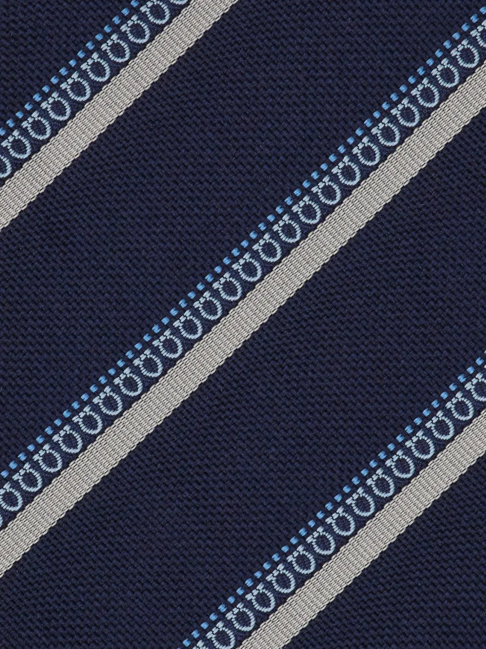 Ferragamo Regimental zijden stropdas met jacquard Blauw