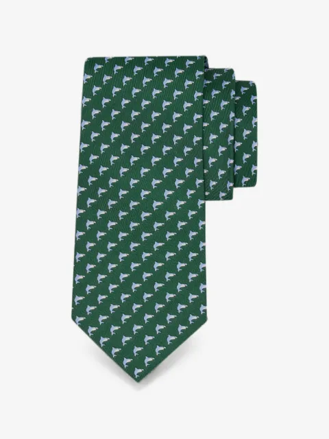 Ferragamo shark print silk tie