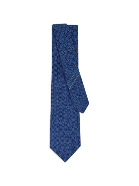 Ferragamo Gancini silk jacquard tie