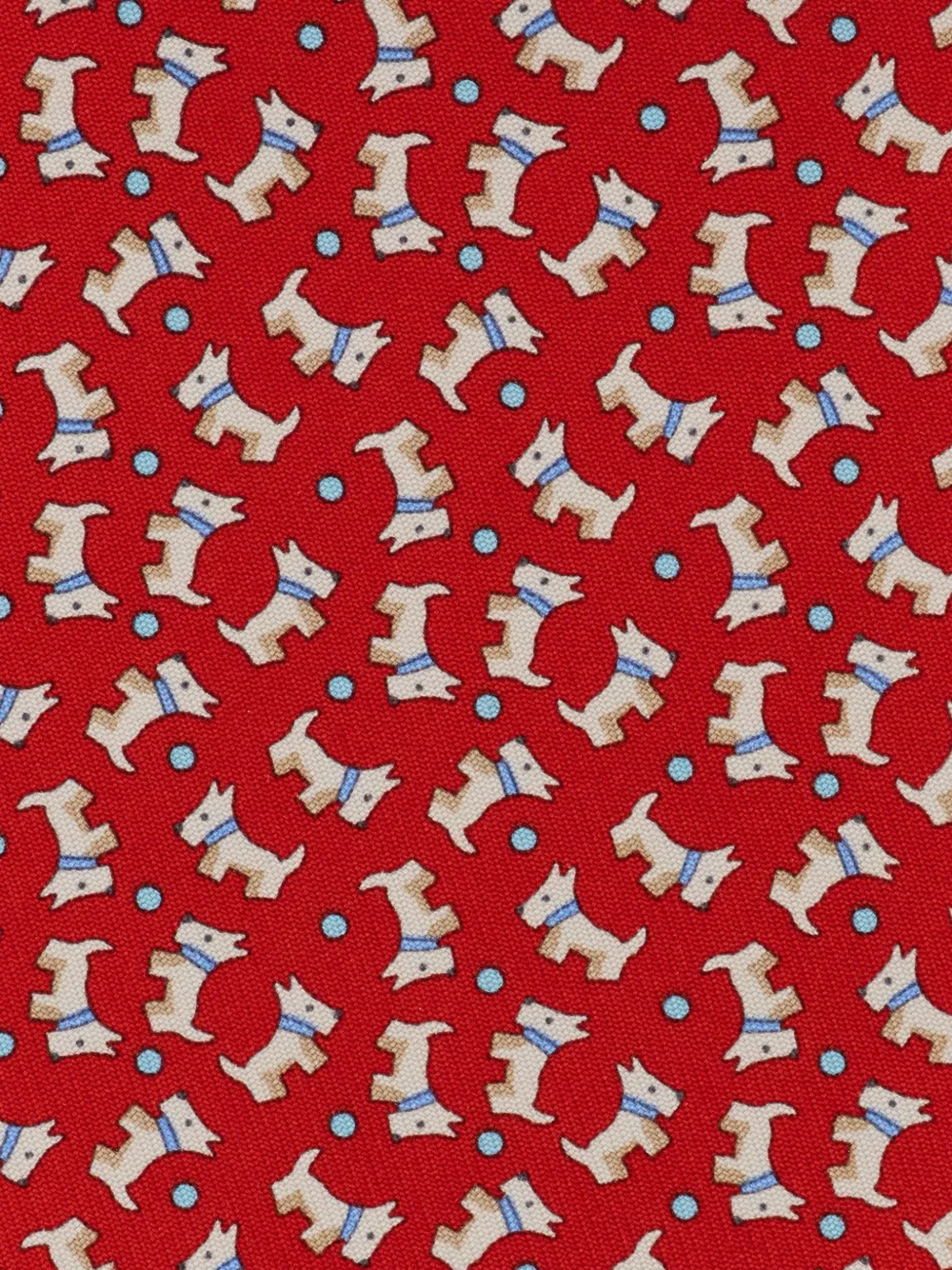 Ferragamo Zijden stropdas met Charlie-print Rood