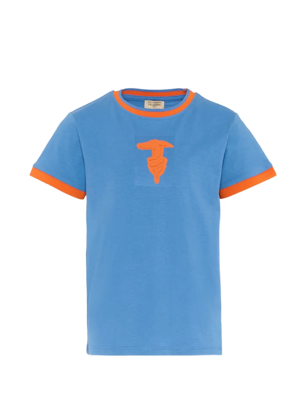 TRUSSARDI JUNIOR logo-patch T-shirt - Blu