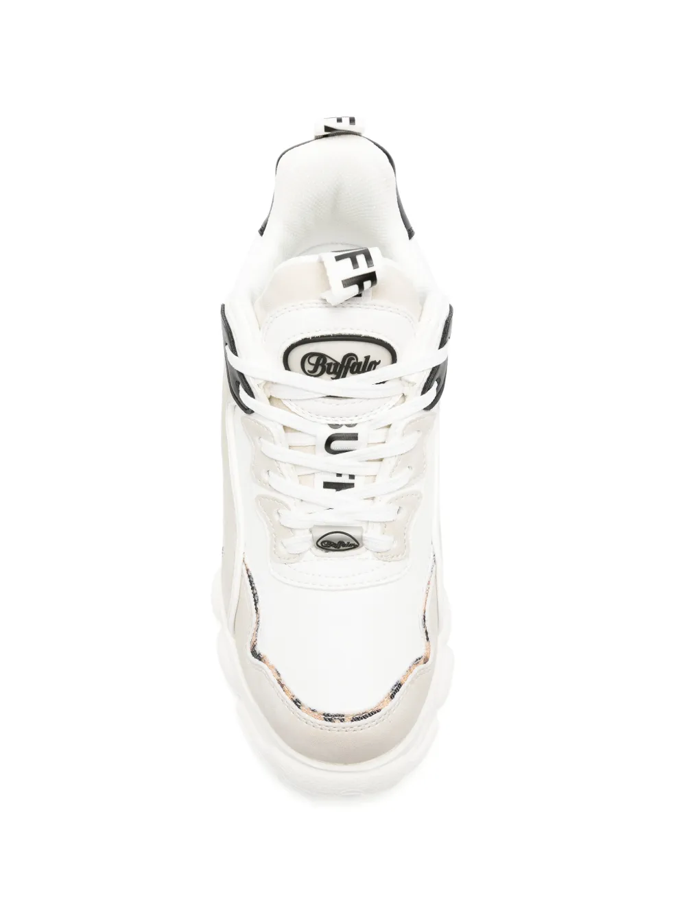 Buffalo CLD Chai sneakers met luipaardprint en vlakken Wit
