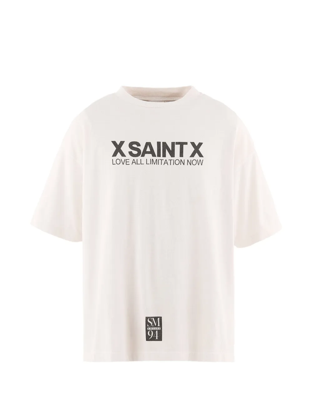SAINT MXXXXXX logo-print graphic-print T-shirt - Bianco