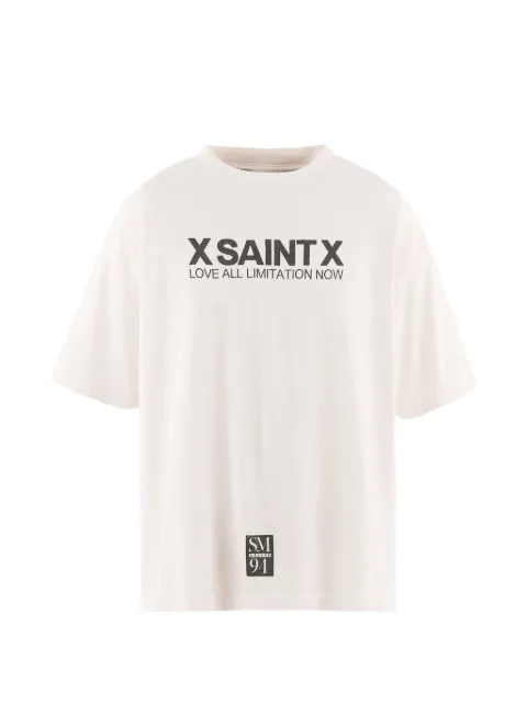 SAINT MXXXXXX logo-print graphic-print T-shirt