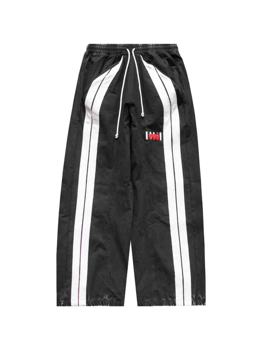 RRR123 Trappist side-stripe trousers - Nero