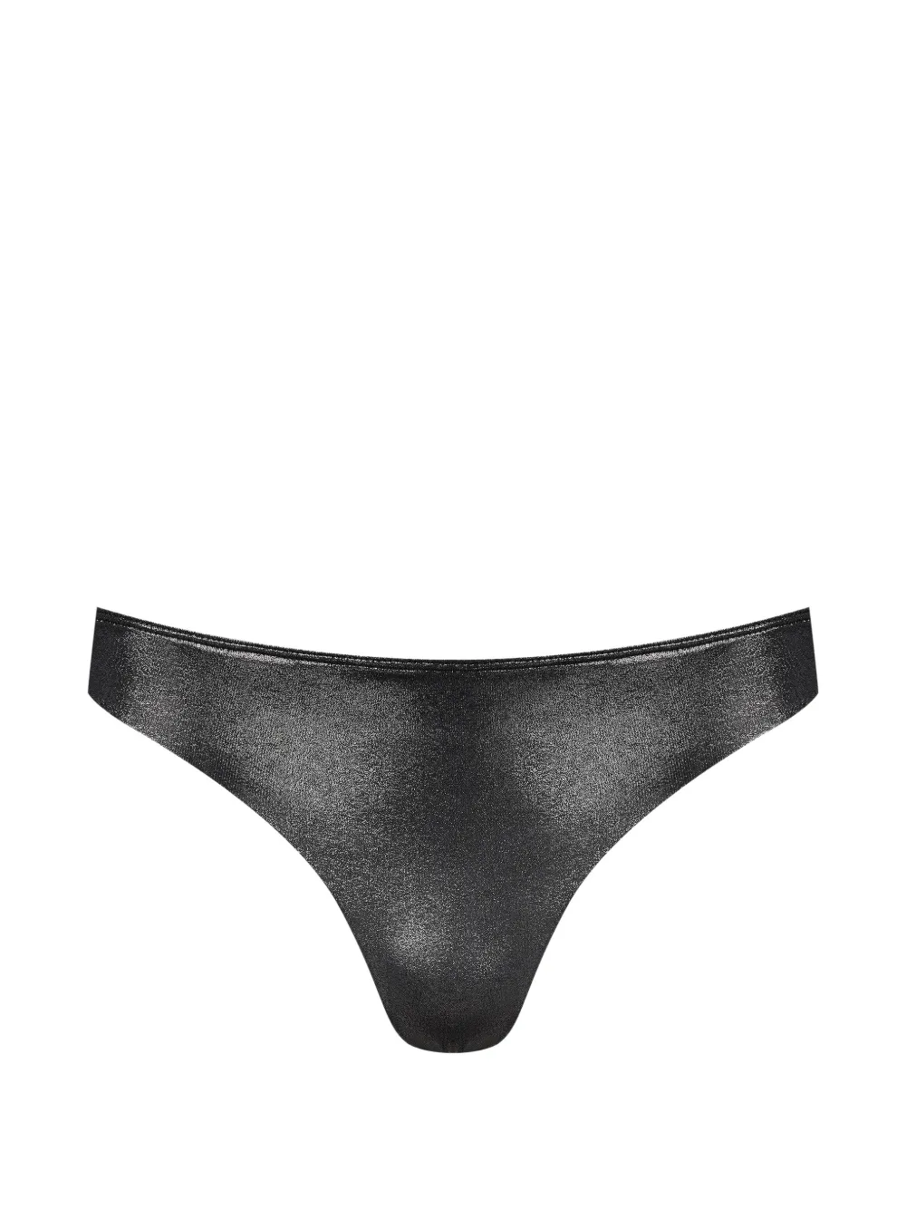 Maison Close metallic-effect bikini bottoms - Argento