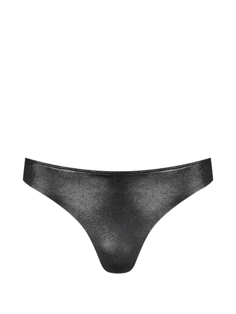 Maison Close bikini bottom con efecto metalizado
