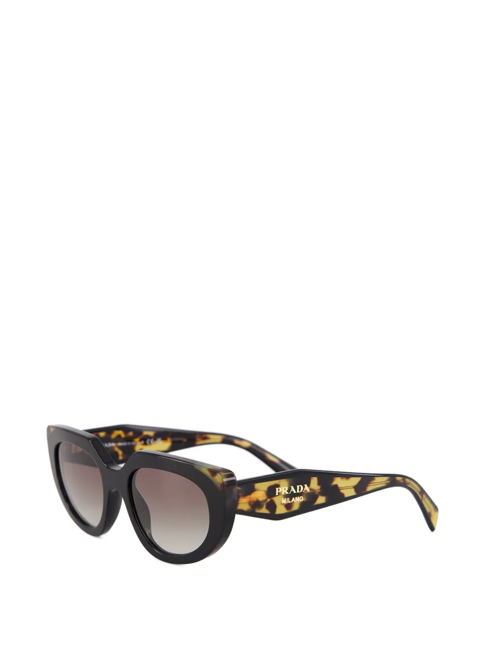 Prada Eyewear Zonnebril met geometrisch montuur Zwart
