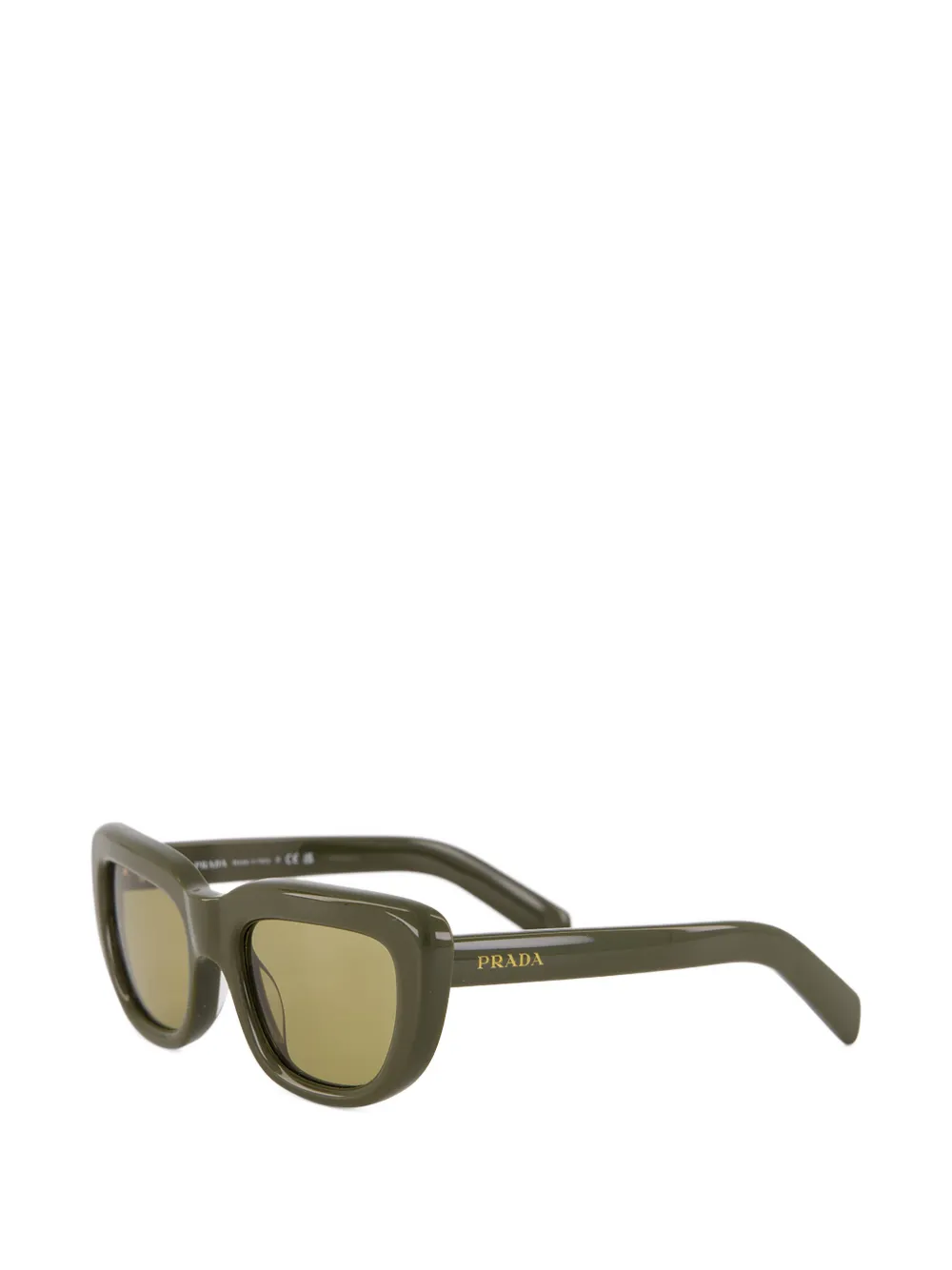 Prada Eyewear Zonnebril met rechthoekig montuur Groen