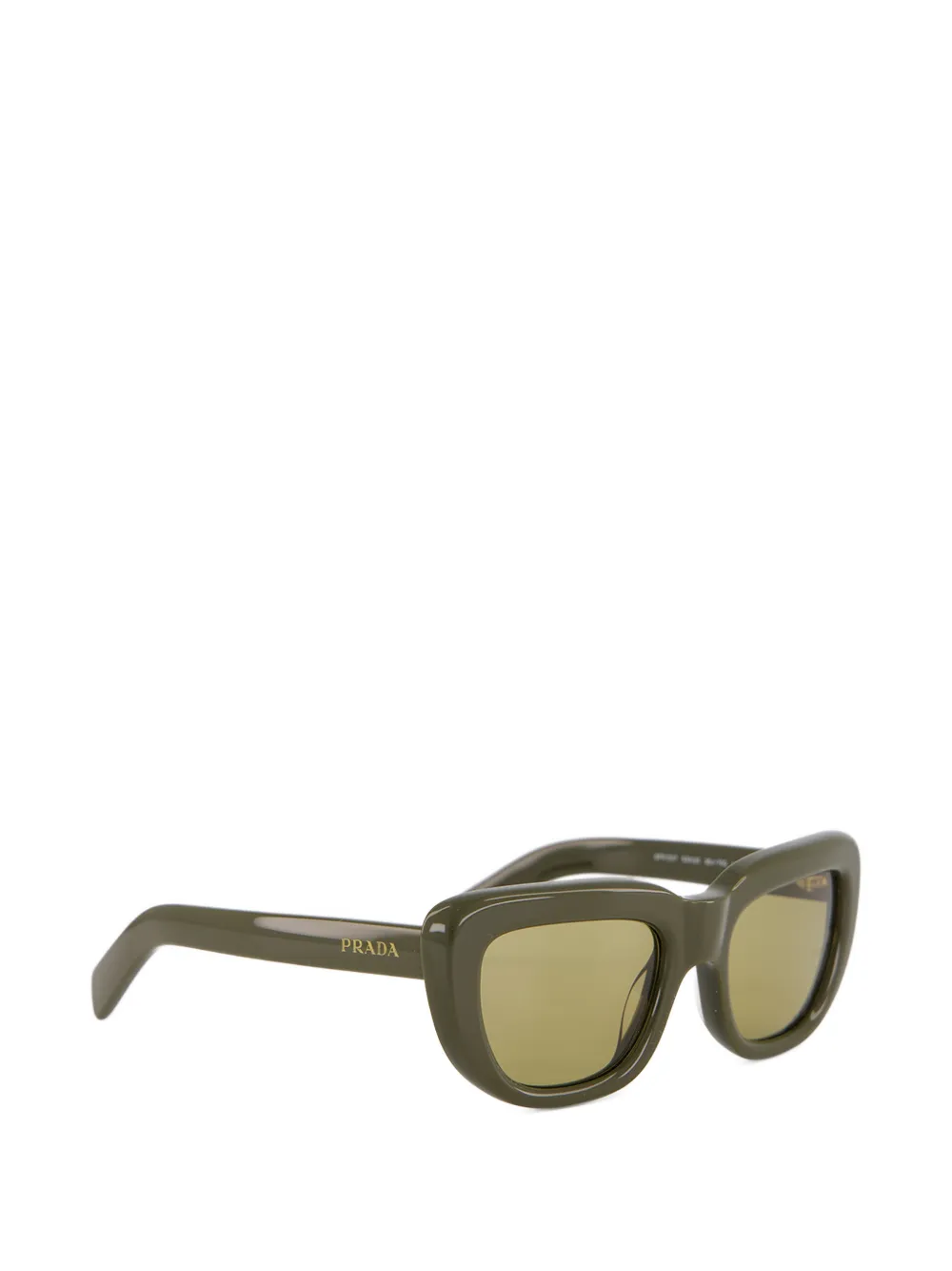 Prada Eyewear Zonnebril met rechthoekig montuur Groen