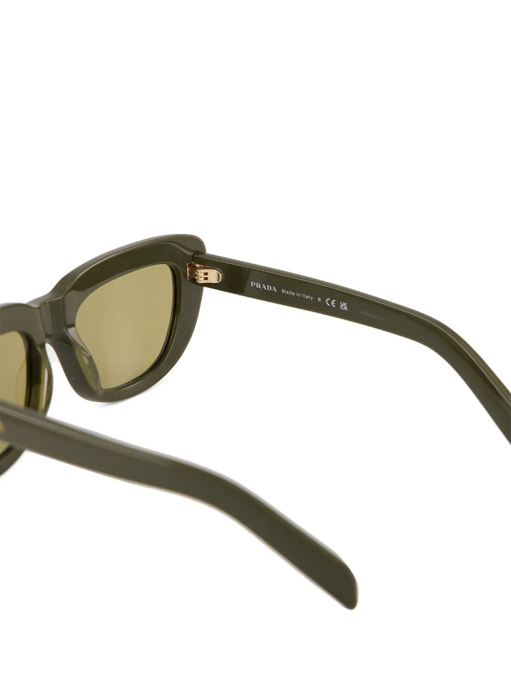 Prada Eyewear Zonnebril met rechthoekig montuur Groen