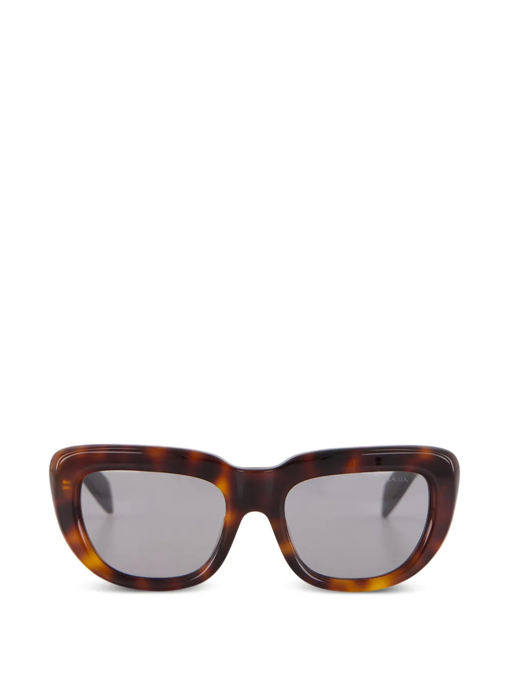 Prada tortoise-shell rectangle-frame sunglasses - Braun