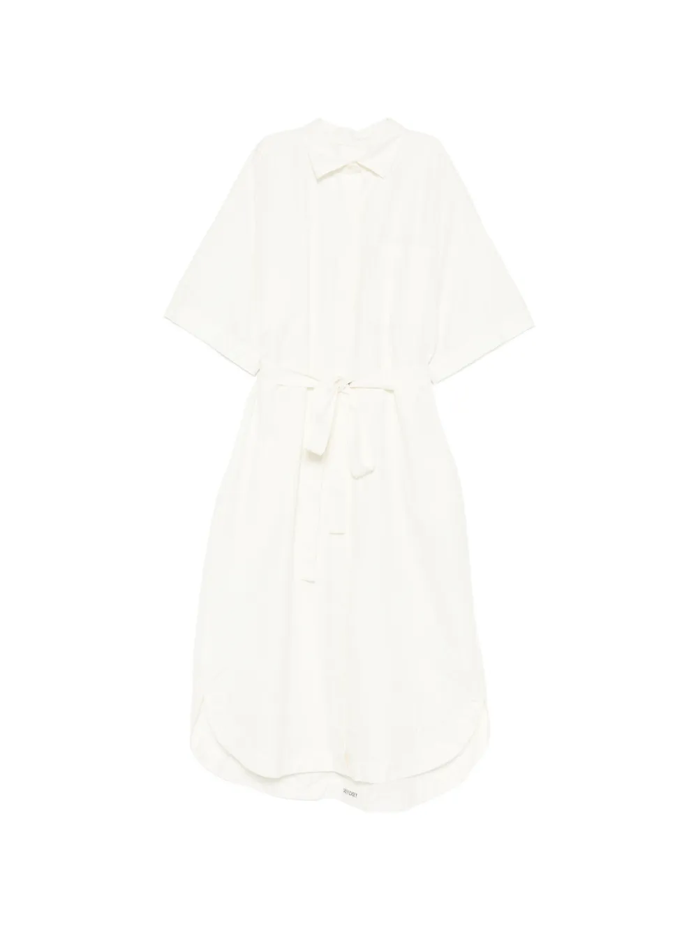 Casey Casey belted button-down dress - White