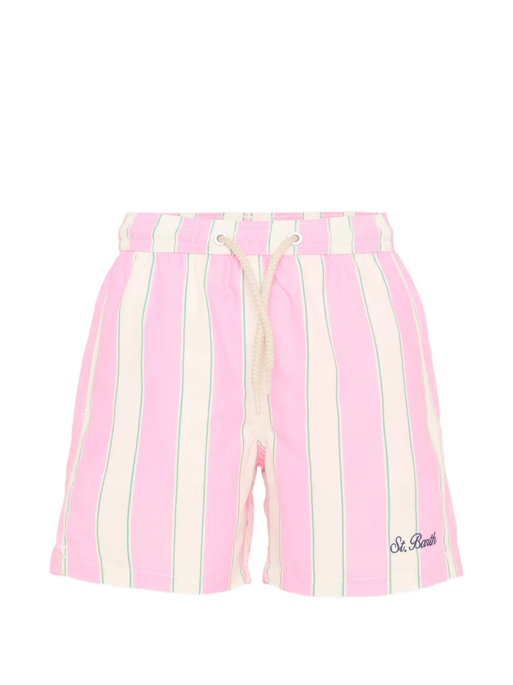 MC2 Saint Barth Kids striped drawstring swim shorts - Rosa